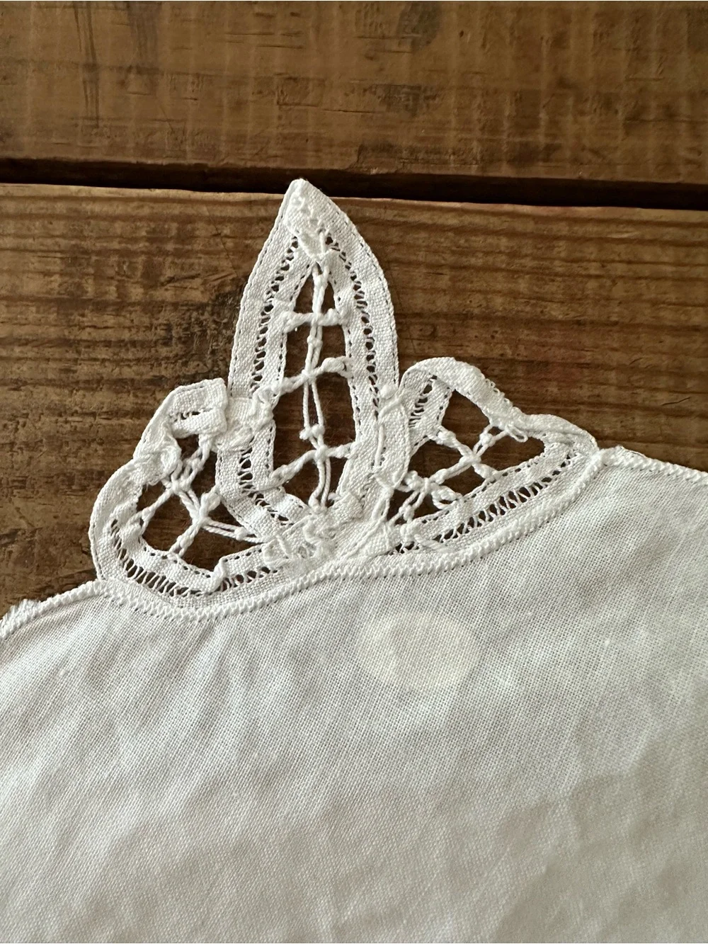 Napkins Battenburg lace set of 8 unused white cotton 16 inch square cottagecore